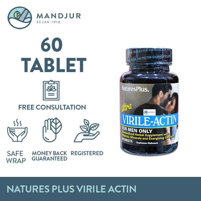 Jual Natures Plus Ultra VIRILE ACTIN 60 Tablet Suplemen Kesehatan