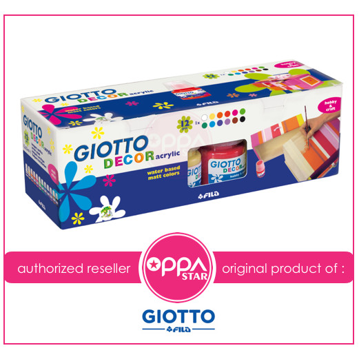 Jual Cat  Akrilik  Giotto  Decor Acrylic Paint set 12 warna 