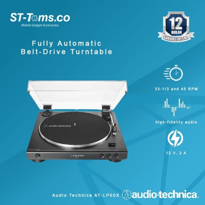 Jual Audio Technica ATLP60X Fully Automatic BeltDrive Stereo