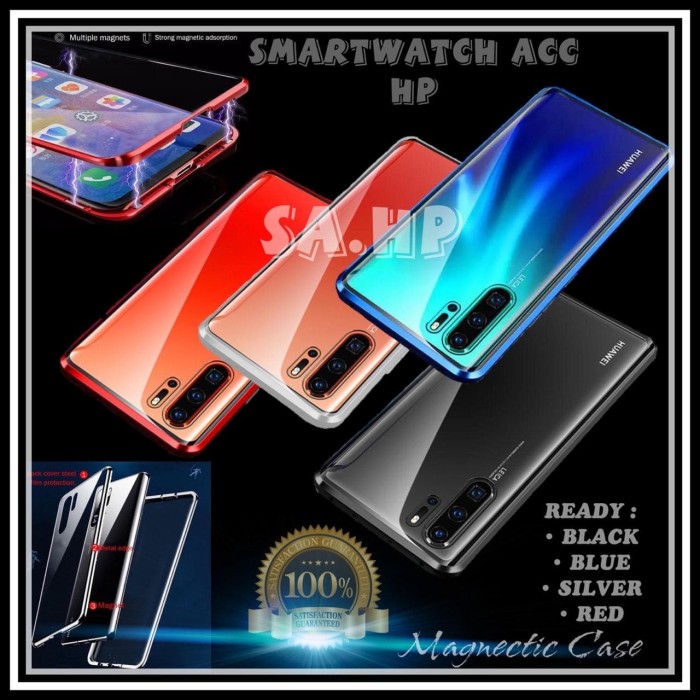 Jual SAMSUNG GALAXY A70 A705 LUXURY MAGNETIC CASE TEMPERED