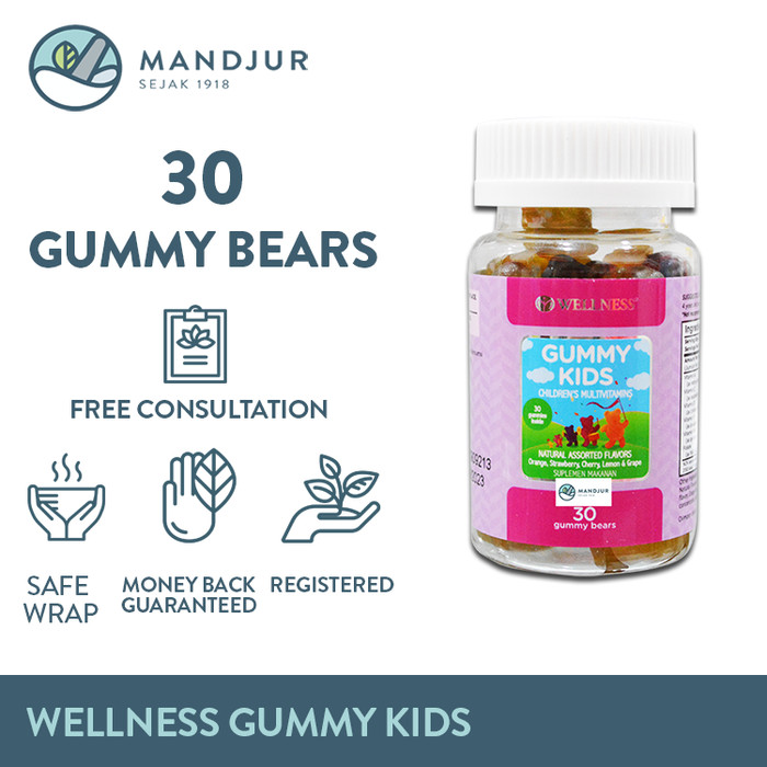 Promo Wellness Gummy Kids Multivitamins Isi 30 Gummy Bears Jakarta