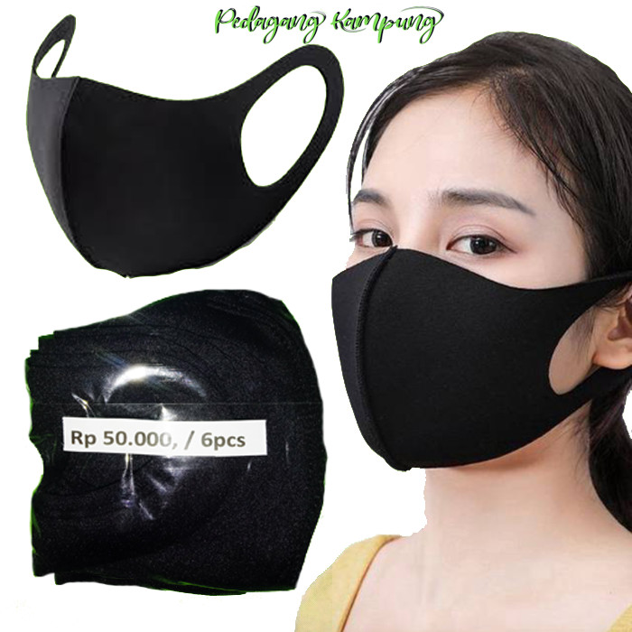 Jual Masker Kain Scuba Sponge Masker Motor Antivirus Hitam 6pcs Kota Bekasi Tokoicuen Tokopedia