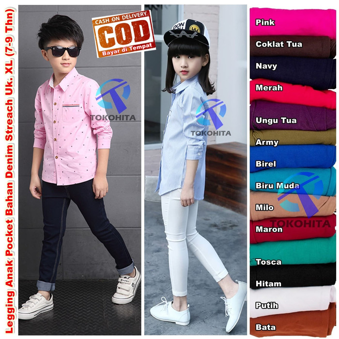 Jual Size XL 7 9 Tahun Celana  Leging Jeging Anak  Pocket 