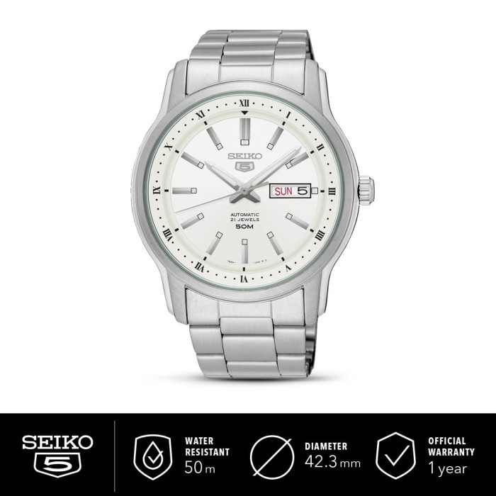 seiko 5 white dial