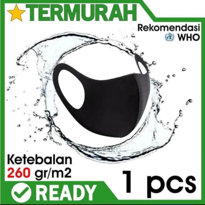 Jual Original Masker Korea Bahan Kain Scuba Asli Tebal dan