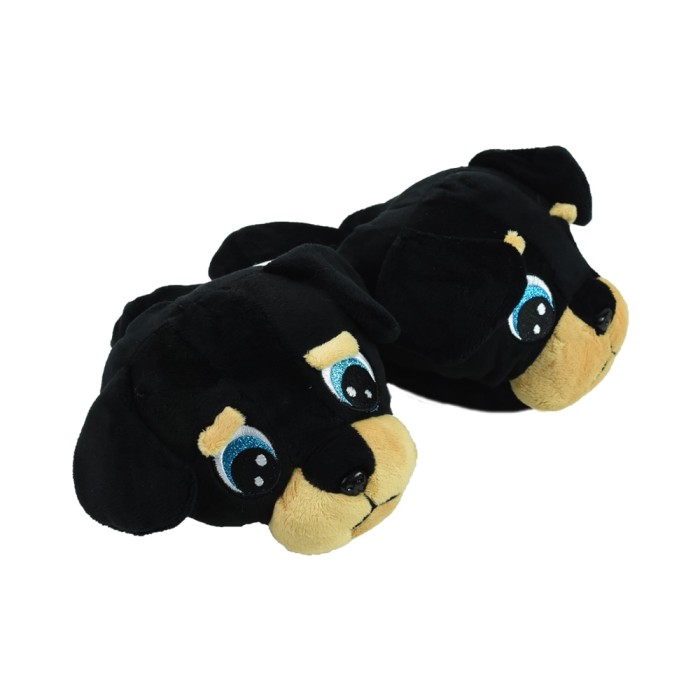 black dog slippers