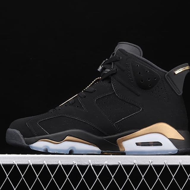 jordan retro 6 black and gold