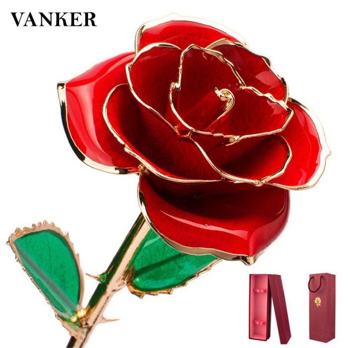 Jual 24k Bunga Mawar Biru Dengan Kotak Hadiah Romantis Untuk Hari Jakarta Selatan Xeril Tokopedia