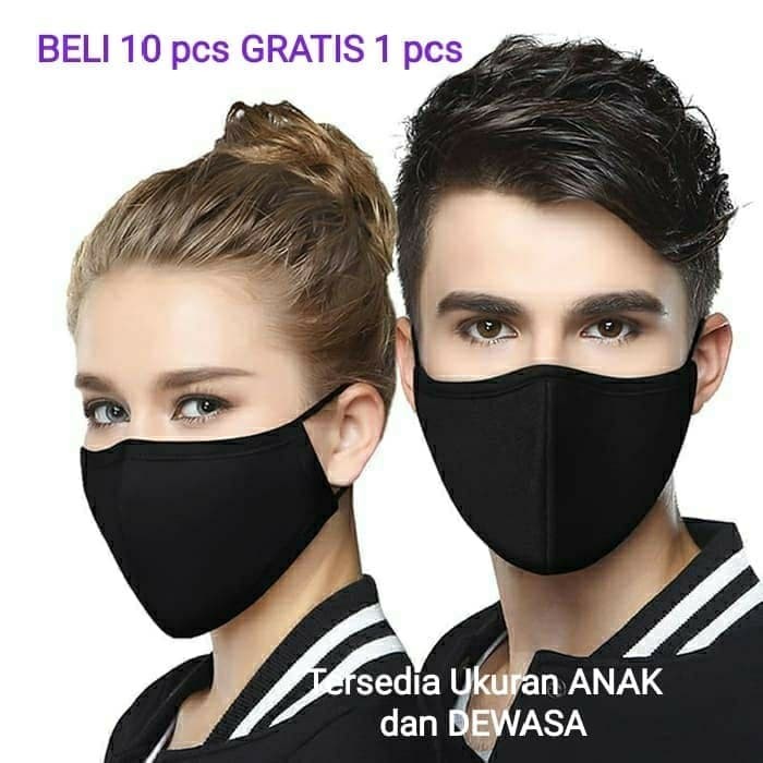 Download Jual Masker kain katun hitam polos / Anti virus / Cegah bau dan debu - Jakarta Utara - Danny ...