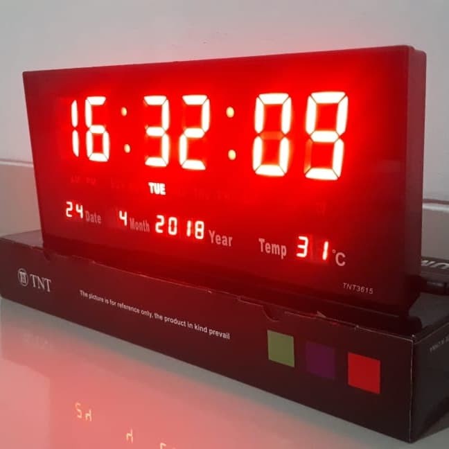 Foto Produk JAM DINDING DIGITAL LED TYPE TNT3615 (Led merah) dari digitalgrosir