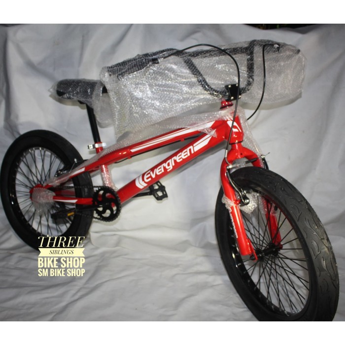 Jual SEPEDA  BMX  20 EVERGREEN  F3 MERAH REM TORPEDO  DAN 