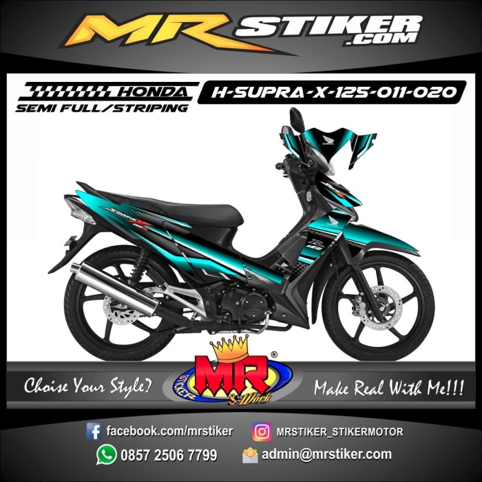 Modifikasi Motor Supra X125R Warna Hitam Putih ...