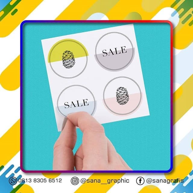 jual print sticker label vinyl a3 plus cutting murah kota tangerang