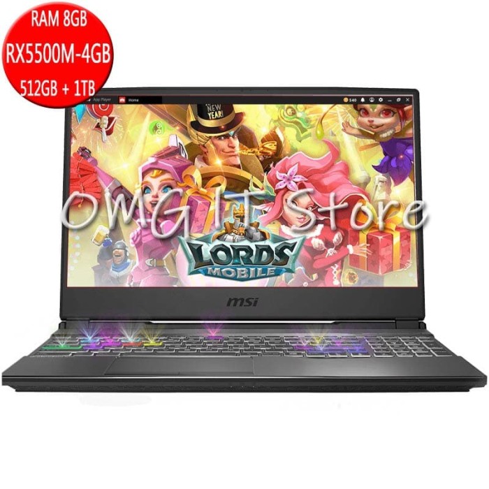 Jual MSI Alpha 15 A3DD Ryzen 7 3750H 8GB RX5500M-4GB 512GB 