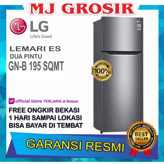 Jual KULKAS LG GNB 195 SQMT LEMARI ES 2 PINTU GNB 195SQMT