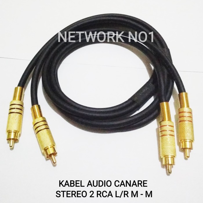 Jual Kabel Audio Canare Stereo 2 Rca Male to Male Gold