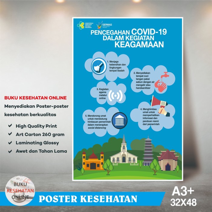 Jual Poster Kesehatan PENCEGAHAN COVID 19 DALAM KEGIATAN