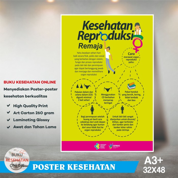 Jual Poster Kesehatan KESEHATAN REPRODUKSI REMAJA