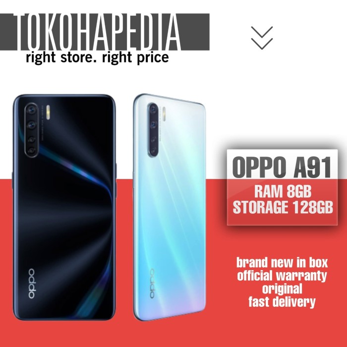 Jual NEW OPPO A91 8GB / 128GB GARANSI RESMI OPPO INDONESIA