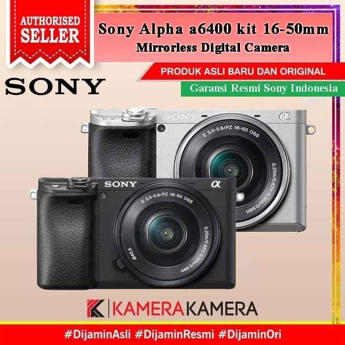 Promo Sony Alpha a6400 / Sony 6400 kit 1650mm Kamera Mirrorless