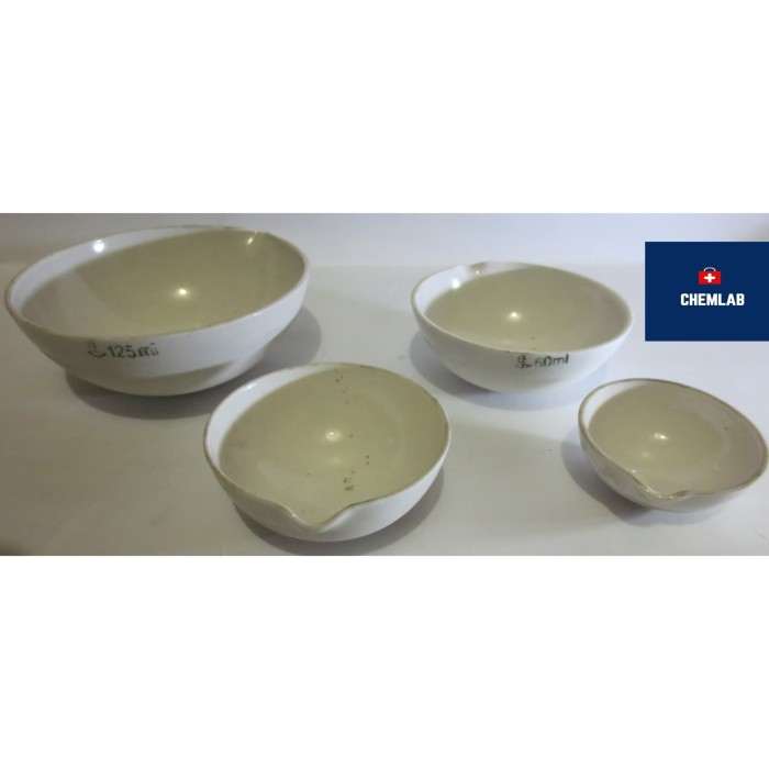 Jual Cawan Porselin 35ml | Evaporating Dish Porcelain | Penguap - Kota