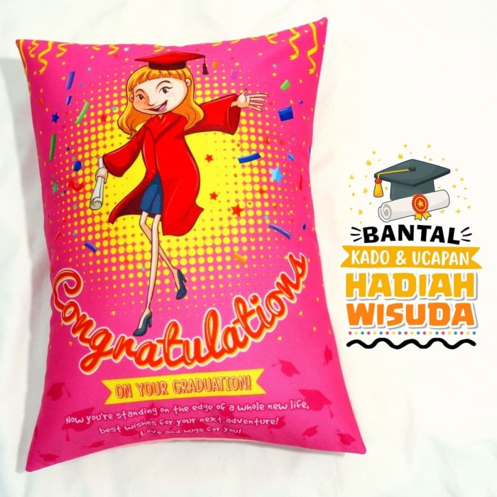 Jual Bantal Kado Hadiah Wisuda 30x40cm Ready NO PO 