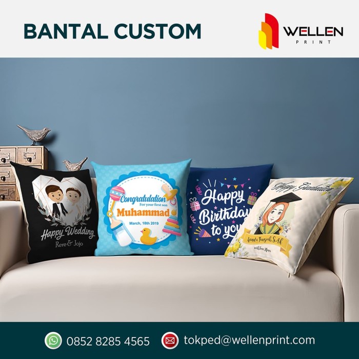 Jual Print Custom  Bantal  Sofa Print Printing Foto 