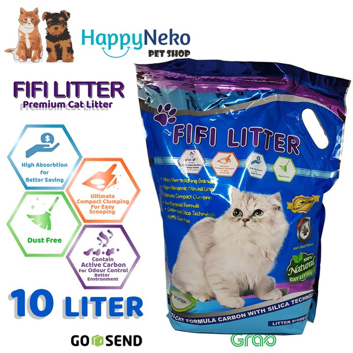 Jual FIFI CAT LITTER BLUE 10L PREMIUM PASIR GUMPAL RAMAH LINGKUNGAN
