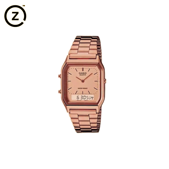 casio aq 230 rose gold