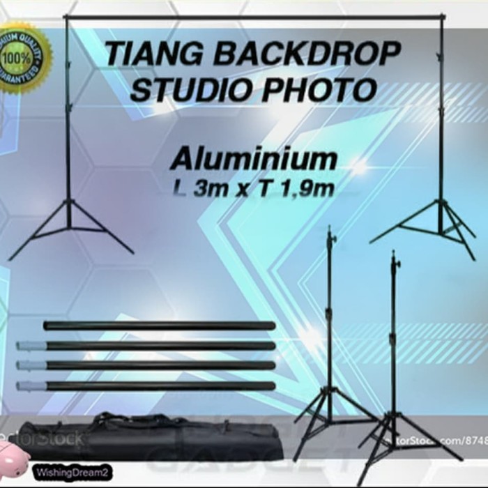 Foto Produk Bracket Stand 10ft untuk Backdrop Tiang Stand Background Foto Studio 3 dari WishingDream2