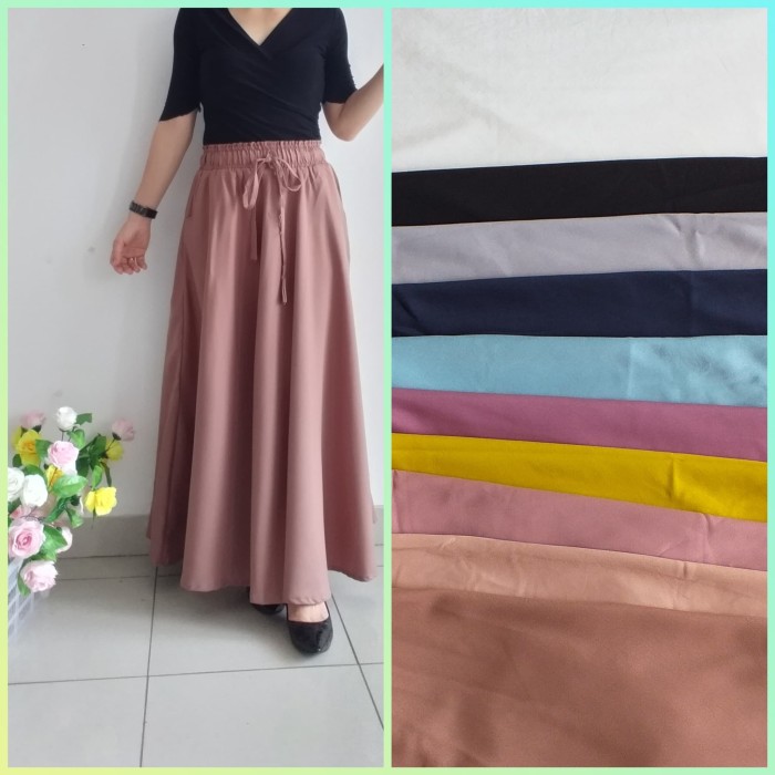 Jual rok panjang wanita baju lebaran maxi skirt rok muslim - Jakarta ...