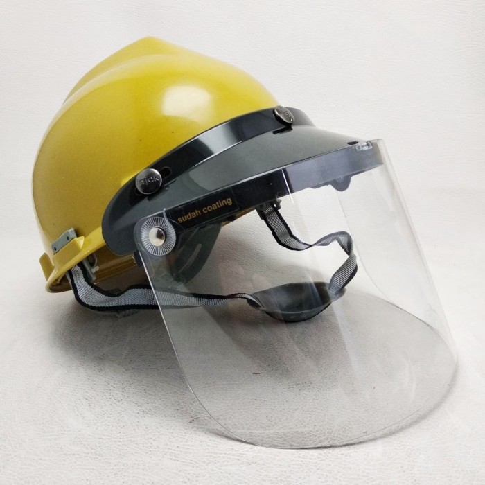 Jual Face Shield Plus Helm APD Pelindung muka kaca fleksibel ...