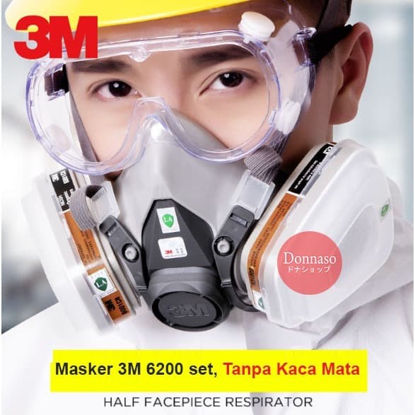 Jual 3M Masker  Gas Respirator Masker  Cat Masker Lab  6200 