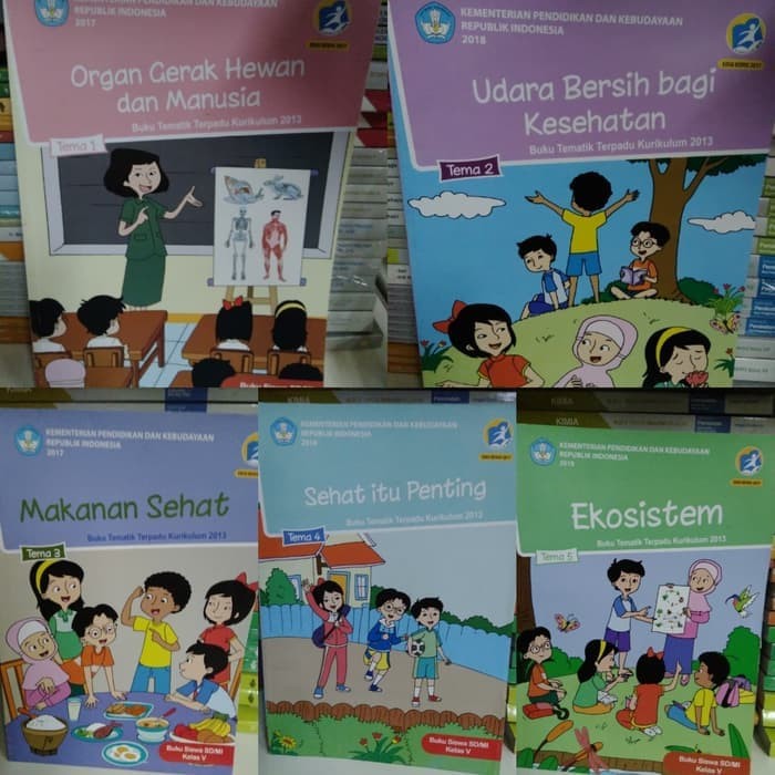 Jual Paket Buku Tematik SD Kelas 5 Semester 1 K 13 Rev ...