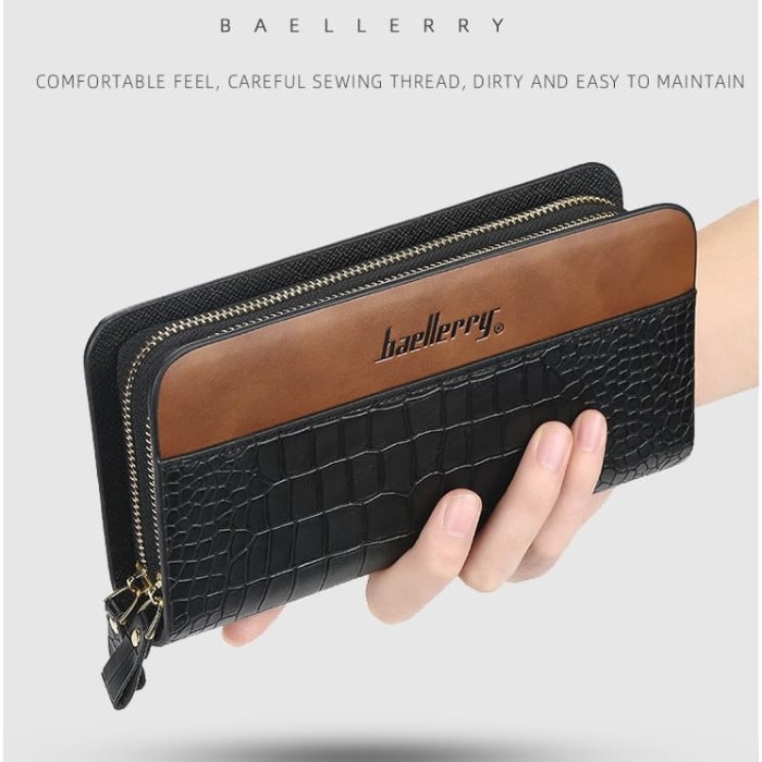 Jual BA01 Original Baellerry Croco Long Wallet Dompet 