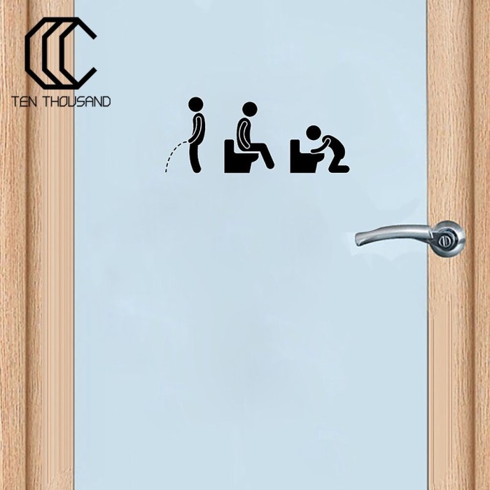 Jual Terlaris Tenthousand Bathroom Icon Toilet Door Wall Art Decal Jakarta Barat Anda Paz Tokopedia