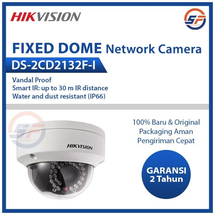 Jual HIKVISION Fixed Dome Network Camera DS-2CD2132F-I IP