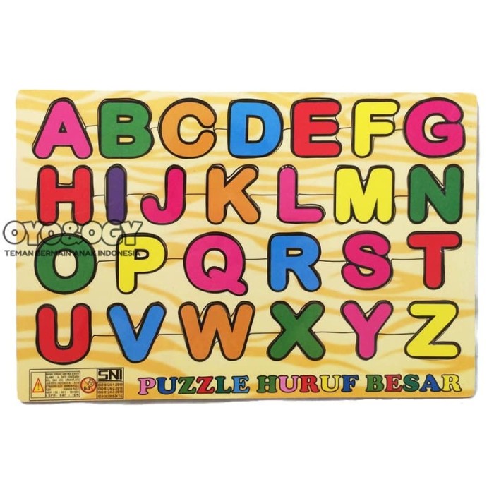 Jual Mainan Edukasi Anak Puzzle Kayu Abjad Alphabet Huruf  