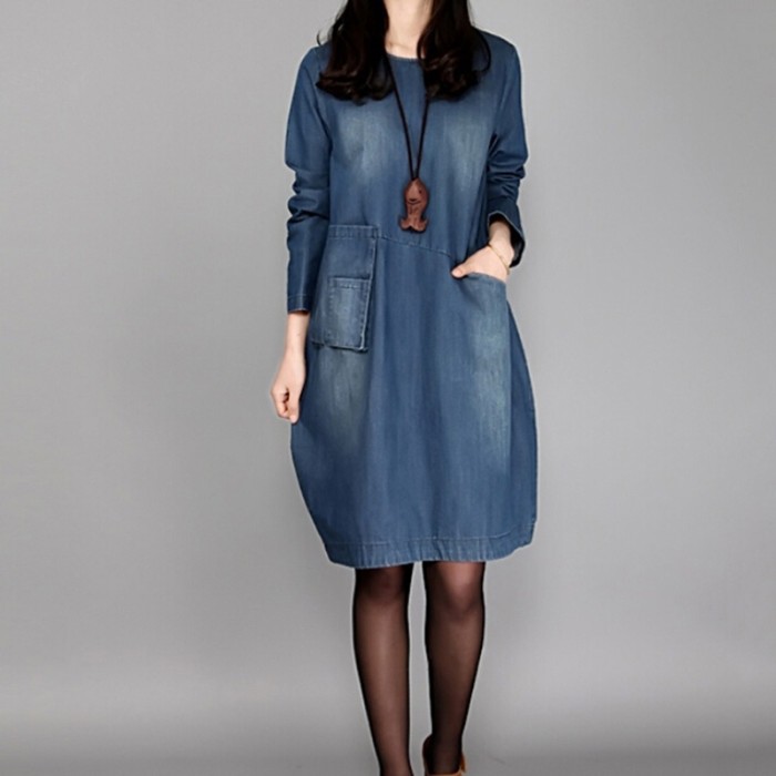 denim dress plus size