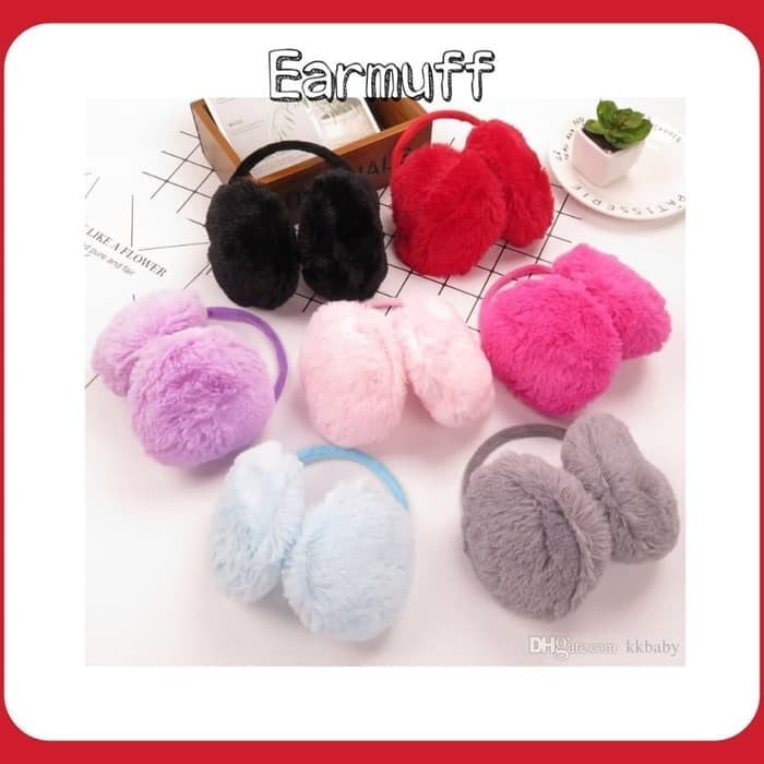 Jual Earmuff    Polos- Ear muff Bulu-Penutup Telinga - Kota