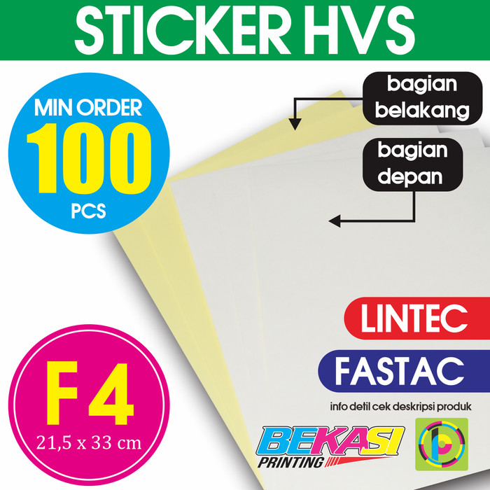  Jual  Label Kertas  Stiker  Folio Polos bisa di Print 