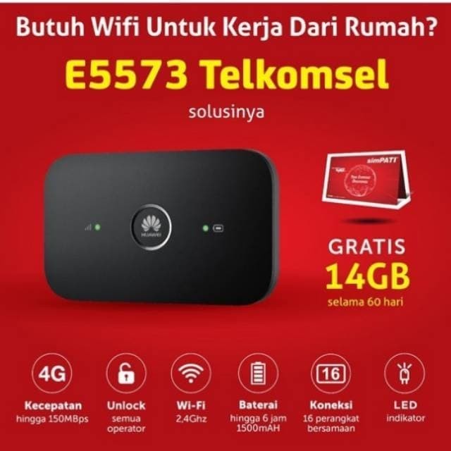 Jual Modem MIFI HUAWEI E5573 4G LTE Bundling Telkomsel ...