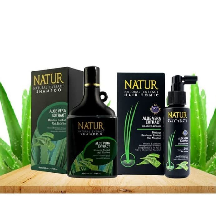 Foto Produk Natur Paket Aloe Vera Menyuburkan Rambut Shampo & Tonik dari Y3nny store