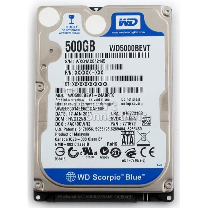 Jual Hardisk Laptop Notebook Wd Blue 2 5 500gb Jakarta Barat Sparepart Laptop Second Tokopedia