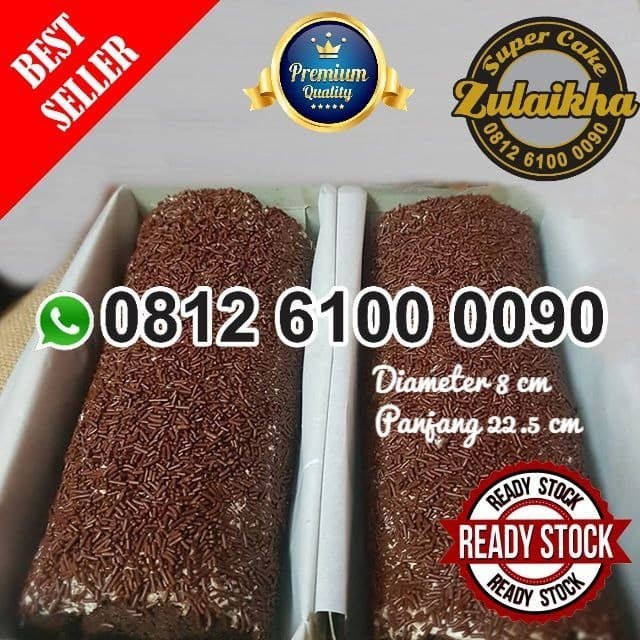 Jual Bolu gulung coklat meses jumbo/roll cake coklat meses ...