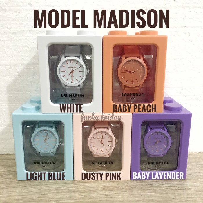 Jual BRUNBRUN  PARIS  JAM  TANGAN  MADISON SILICONE WATCH 