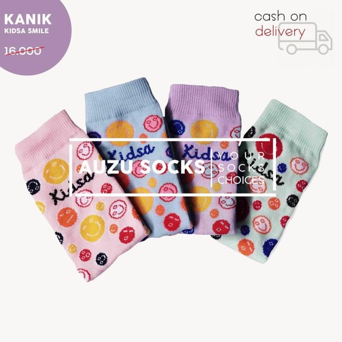 Jual Kaos kaki anak motif jempol telapak hitam - Kanik Kidsa Smile