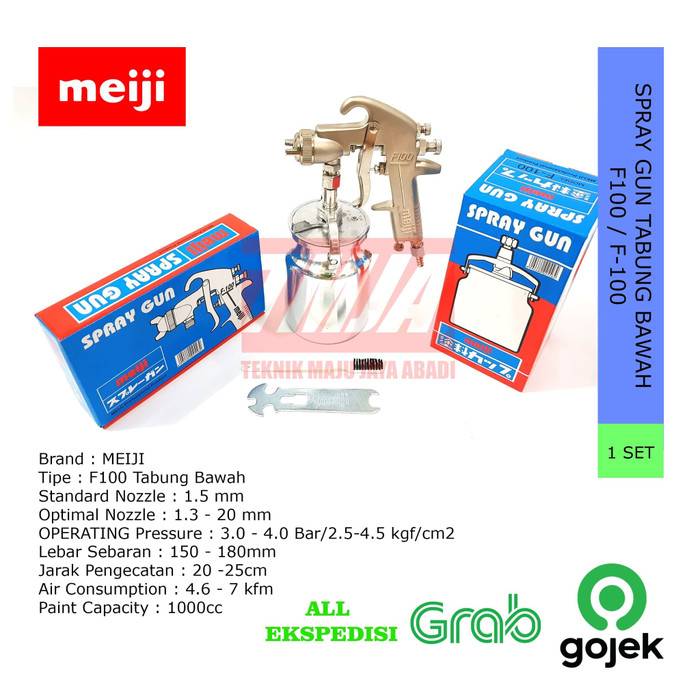 Jual MEIJI Spray Gun Tabung Bawah F100 / F-100 - Jakarta