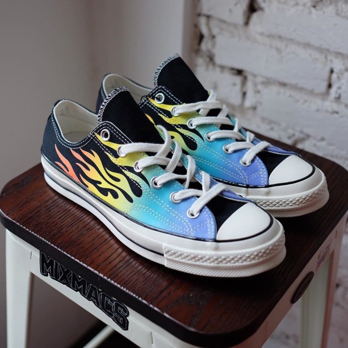 blue flame converse