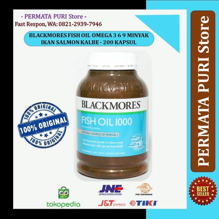 Jual Blackmores Fish Oil Omega 3 6 9 Minyak Ikan Salmon Kalbe 200 Kapsul Kota Bandung Permata Puri Tokopedia